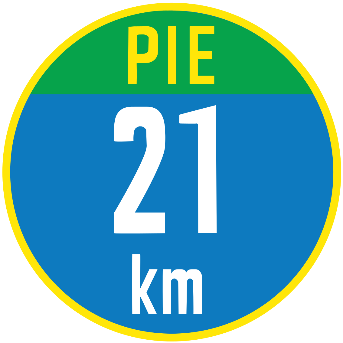 Expressway name and distance marker